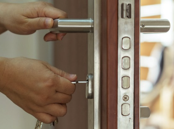 image of a secure deadbolts on door