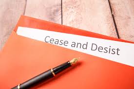 thumbnail image of a cease and desist letter