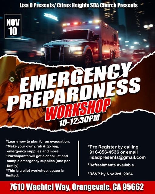 Emergency Preparedness Workshop Flyer