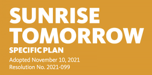 Sunrise Tomorrow Specific Plan graphical logo.